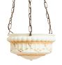 Vintage Classical Revival Chandelier with Pressed Glass Bowl