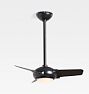 Kestrel LED Ceiling Fan, 26.3" Length - Matte Black & Black Blades