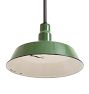 Vintage Industrial Pendant with Green Enameled Down Shade