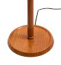 Vintage Midcentury Modern Wood Floor Lamp with Drum Shade
