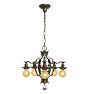 Chandelier classical revival 5 light barebulb