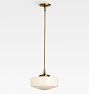 Eastmoreland 4" Fitter Pendant, Heritage Brass - 36" - 12" Opal Eastmoreland Shade