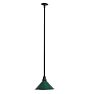 Vintage Industrial Pendant with Green Projection Shade