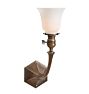 Vintage Arts & Crafts Cast Brass Hexagonal Arched Sconce