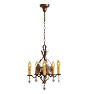 Vintage Romance Revival 5 Light Candle Chandelier with Figural Motifs and Faux Copper Finish