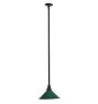 Vintage Industrial Pendant with Green Cone Shade