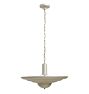 Vintage Deco Industrial Aluminum Pendants with Spun Metal Bead Chain Shades