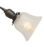 Incredible Vintage Victorian 2 Arm Chandelier with Raised Swag Motif on Bodt and Acid Etched Shades