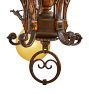 Ornate Vintage Romance Revival 5 Light Chandelier with Hammered Texture and Copper Finish