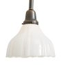 Pendant with Vintage Opaque Glass Ridged Shade