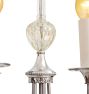 Petite Vintage Colonial Revival 5 Arm Chandelier with Glass Body and Original Finish