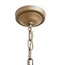 Vintage Art Deco 3 Light  Mini Chandelier with Barebulbs