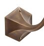 Vintage Arts &amp; Crafts Cast Brass Hexagonal Arched Sconce