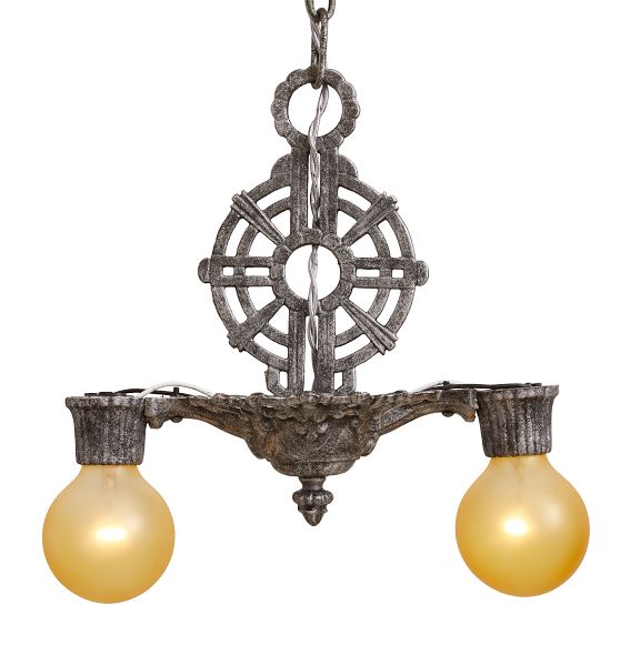 Vintage Classical Revival 2 Light Barebulb Pendant by Rejuvenation