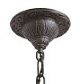 Vintage Classical Revival 5 Light Barebulb Chandelier with Cast Base and Faceted Crystal Finial