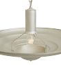 Vintage Deco Industrial Aluminum Pendants with Spun Metal Bead Chain Shades