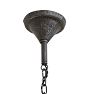 Vintage Gothic Romance Revival 5 Light Barebulb Chandelier with Dark Hammered Finish