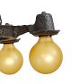 Vintage Gothic Romance Revival 5 Light Barebulb Chandelier with Dark Hammered Finish
