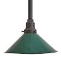 Vintage Industrial Pendant with Rustic Green Cone Shade