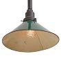 Vintage Industrial Pendant with Rustic Green Cone Shade