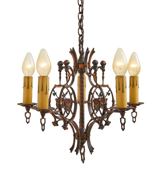 Vintage Romance Revival 5-Light Candle Chandelier by Rejuvenation