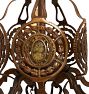 Vintage Romance Revival 5 Light Candle Chandelier with Figural Motifs and Faux Copper Finish
