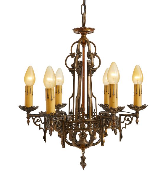 Vintage Romance Revival 6-Light Candle Chandelier by Rejuvenation