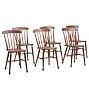Vintage Traditional Wood Dining Chairs with Turned Details Set of 6