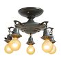 Vintage Classical Revival 5 Light Pan Semi Flush
