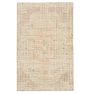 Vintage Turkish Hand-Knotted Wool Rug Floral Medallion Cream 6 x 9-1/2ft