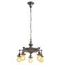 Vintage Classical Revival Aladdin Pan 5 Light Chandelier with Beading