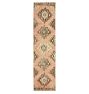 Vintage Turkish Hand-Knotted Wool Runner Medallion Coral 12 x 3ft