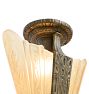 Vintage Art Deco Semi Flush with Pressed Slipper Shade and Linear Motif