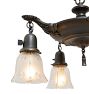 Vintage Classical Revival 4 Light Pan and Hanging Fineal Chandelier