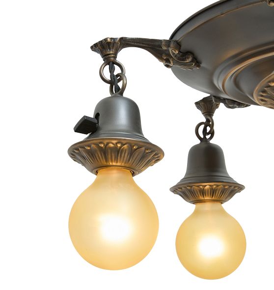 Vintage Classical Revival 5 Light Pan Semi Flush by Rejuvenation