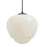 Vintage Mid Century Modern European Pendant with Large Milk Glass Shade