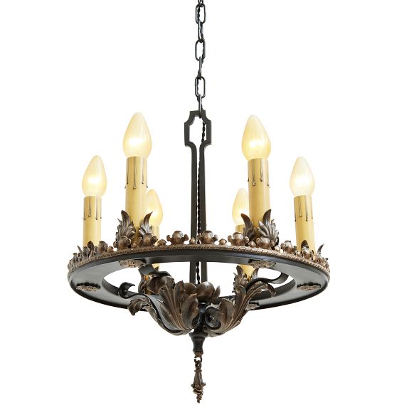 Vintage Romance Revival Cast Floral Chandelier by Rejuvenation