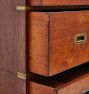 Vintage Traditional 19th Century English Mahogany Military Campaign Dresser