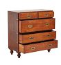 Vintage Traditional 19th Century English Mahogany Military Campaign Dresser