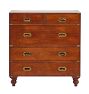 Vintage Traditional 19th Century English Mahogany Military Campaign Dresser