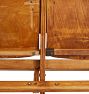Vintage Traditional 20th Century Folding Theater Seats with Carved Back