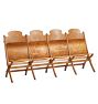 Vintage Traditional 20th Century Folding Theater Seats with Carved Back