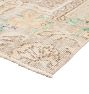 Vintage Turkish Hand-Knotted Wool Rug Floral Medallion Cream - 6 x 9-1/2ft