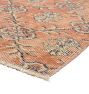 Vintage Turkish Hand-Knotted Wool Rug Lattice Coral 6-1/2 x 10ft