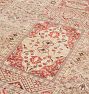 Vintage Turkish Hand-Knotted Wool Rug Patchwork Red 6-1/2 x 10ft