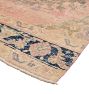 Vintage Turkish Hand-Knotted Wool Runner Floral Medallion Pink 13 x 3ft