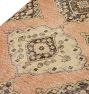 Vintage Turkish Hand-Knotted Wool Runner Medallion Coral 12 x 3ft