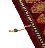 Vintage Turkish Hand-Knotted Wool Runner Medallion Orange 12-1/2 x 3ft