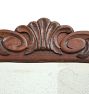 Vintage Victorian Carved Dark Oak Wall Mirror