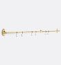 Greta 48" Rail System, 6 S Hooks - Aged Brass